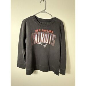 Retro New England Patriots Black Sweatshirt Fanatics Youth‎ Girls Size Large
